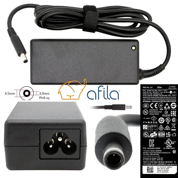 Dell Vostro P130G002 Notebook Adaptörü, Şarj Cihazı (Orjinal)