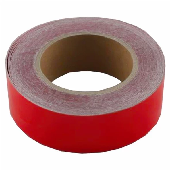 Reflektif Fosfor Şerit Bant Reflektör Kırmızı 4cm x 25 Metre ürün görseli