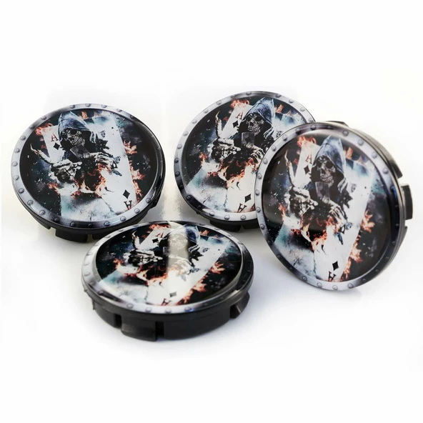 Skull Ace Tuning Damla Geçme Jant Göbeği 4'lü 55mm