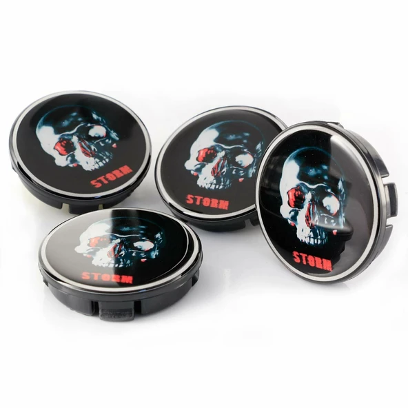 Skull Storm Tuning Damla Geçme Jant Göbeği 4'lü 55mm