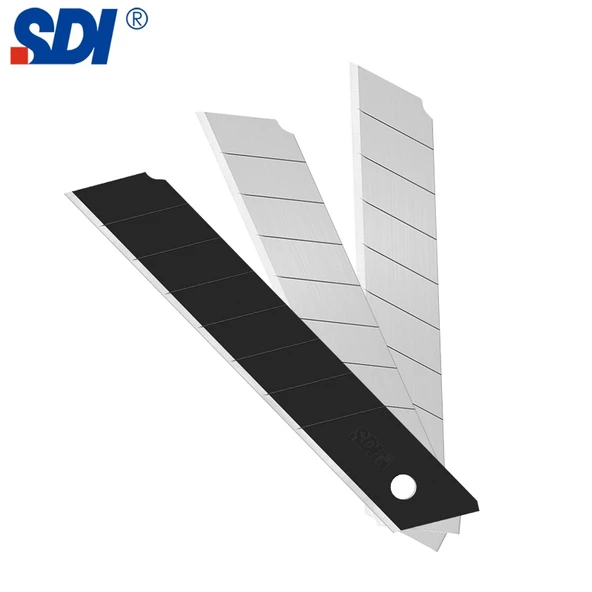 SDI 1404 Çelik Maket Bıçağı Falçata Ucu Yedeği 18mm 60 Derece Büyük 10'lu