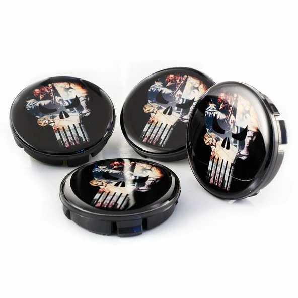 Skull Comicstrip Tuning Damla Geçme Jant Göbeği 4'lü 55mm