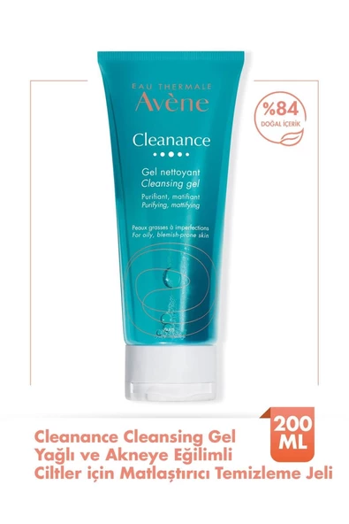 Avene Cleanance Yağlı ve Akneye Eğilimli Ciltler için Matlaştırıcı Temizleme Jeli200 ML