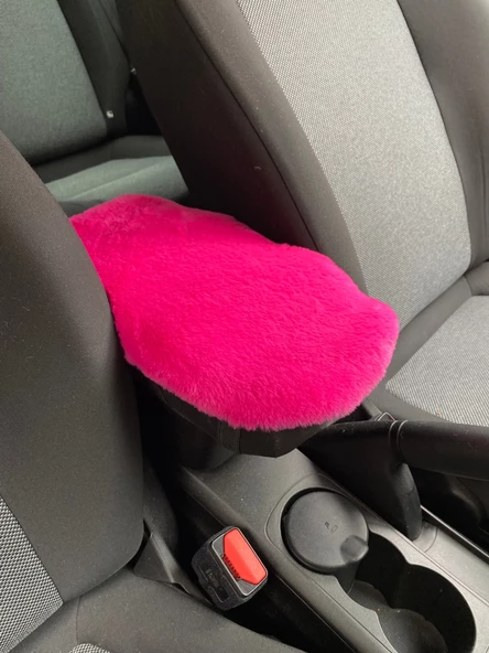 Yumuşak Peluş Kol Dayama Kolçak Minderi Fuşya Pembe