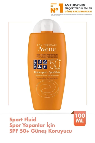 Avene Fluide Spor Yapanlar İçin SPF 50+ Güneş Koruyucu 100 ml