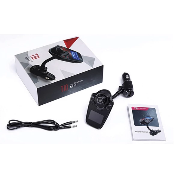 HELLO T10 LED EKRANLI USB/AUX/SD/BLUETOOTH DESTEKLİ 2.1 AMPER FM TRANSMITTER - 3