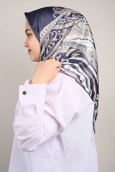 Piramit Luxer Desenli Rayon Eşarp - Desen-58 - Renk-13-56