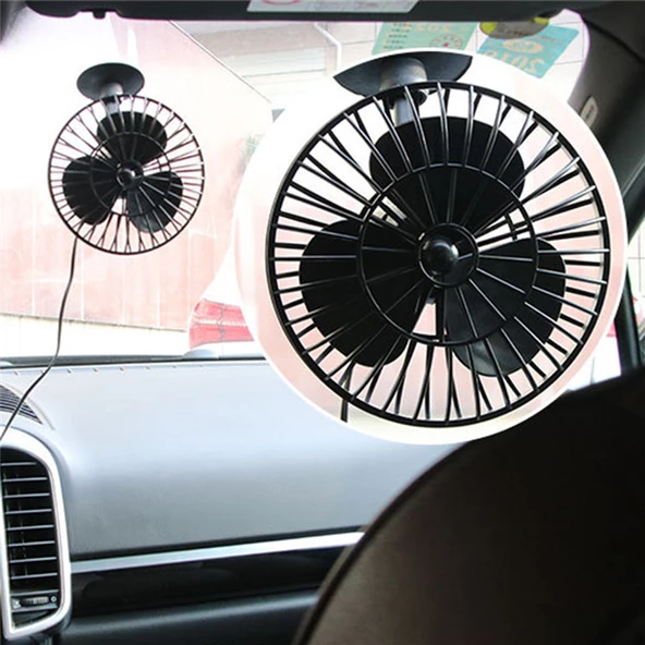 Vantuzlu Oto Vantilatör Fan Çakmaklık Giriş 12v 5 inç