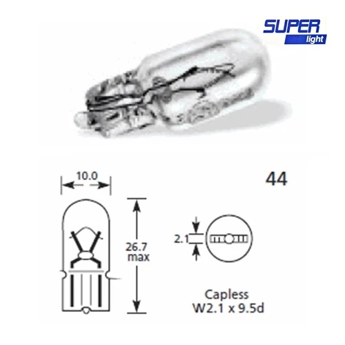 Super Light T15 Dipsiz Halojen Park Ampulü 12v 5W 1 Adet ürün görseli