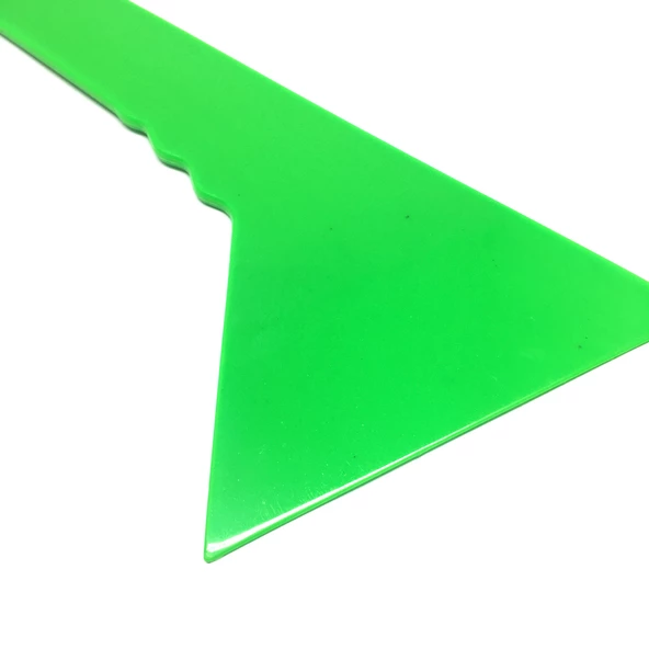 Uzun Saplı Eğik Ragle Arka Cam Filmi Çekme Aparatı Yeşil 33x13cm ONF103 - 2