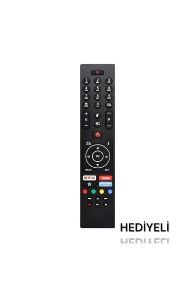 VESTEL Regal Seg Uyumlu Turn Led Tv Kumandası Netflix, Youtube, Primevideo Tuşlu uzaktan kumandalar