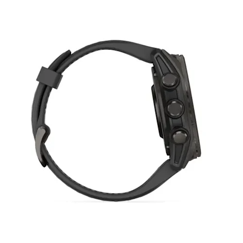 Garmin Fenix 8 - 43 mm AMOLED Sapphire Karbon gri DLC titanyum Siyah/Gri Silikon Kayışlı - 4