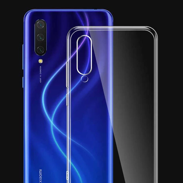 Xiaomi Mi 9 Lite - Kılıf Şeffaf Soft Slim Fitt Süper Silikon Kapak - Resim 5