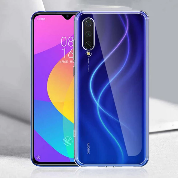 Xiaomi Mi 9 Lite - Kılıf Şeffaf Soft Slim Fitt Süper Silikon Kapak - Resim 2