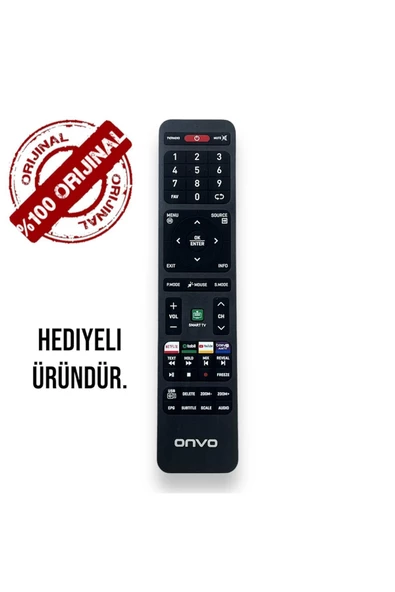 LCD LED KUMANDA ONVO NETFLİX TABİİ YOUTUBE SMART TV TUŞLU