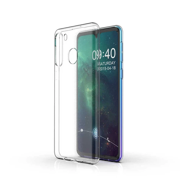 Samsung Galaxy A21 - Kılıf Şeffaf Soft Slim Fitt Süper Silikon Kapak