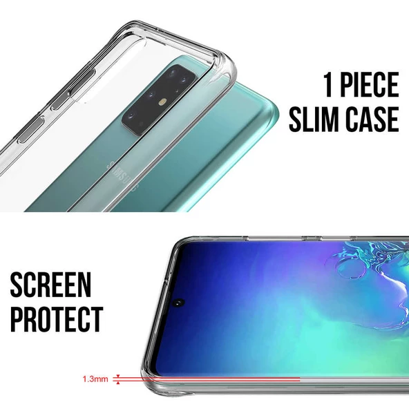 Samsung Galaxy S20 Plus - Kılıf Şeffaf Sert Koruyucu Gard Silikon - 3