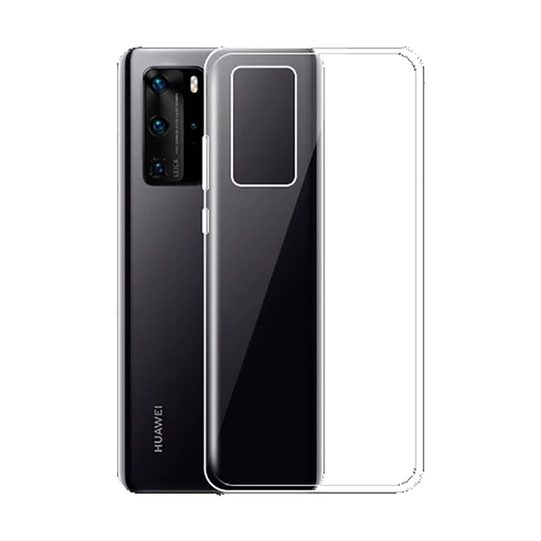 Huawei P40 - Kılıf Şeffaf Soft Slim Fitt Süper Silikon Kapak
