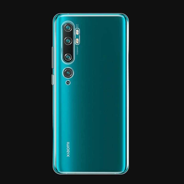 Xiaomi Mi Note 10 - Kılıf Şeffaf Soft Slim Fitt Süper Silikon Kapak - Resim 2