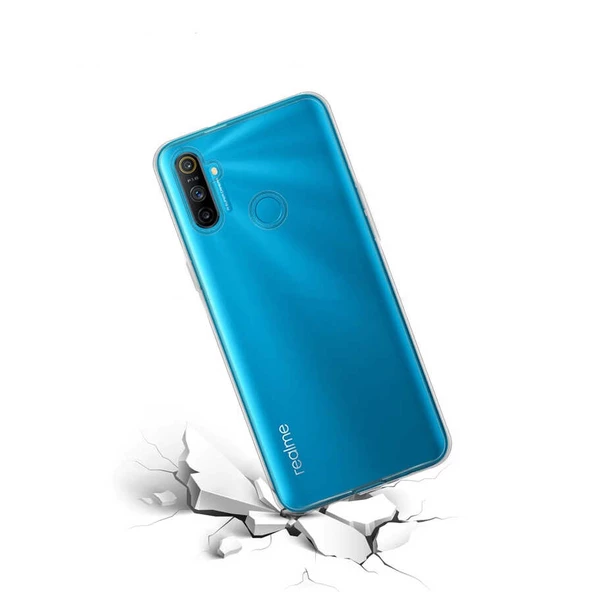 Realme C3 - Kılıf Şeffaf Soft Slim Fitt Süper Silikon Kapak - Resim 2