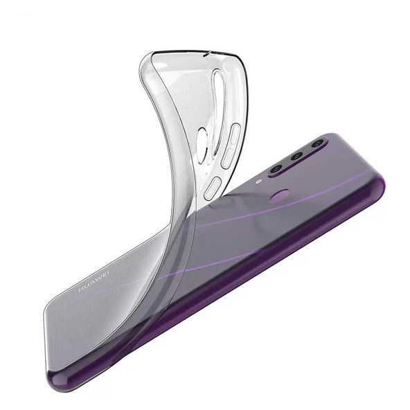 Huawei Y6P - Kılıf Şeffaf Soft Slim Fitt Süper Silikon Kapak - Resim 7