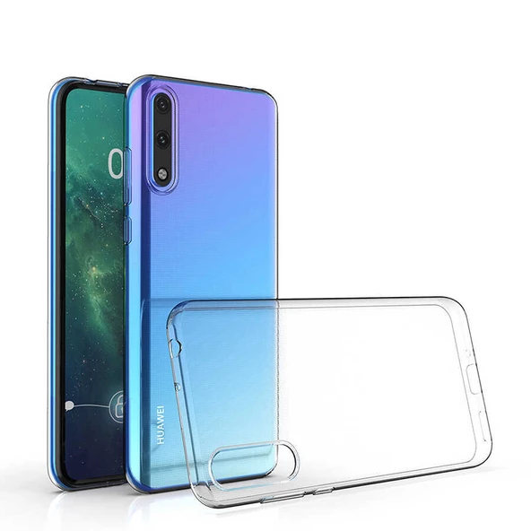 Huawei P Smart S (Y8P) - Kılıf Şeffaf Soft Slim Fitt Süper Silikon Kapak - Resim 3