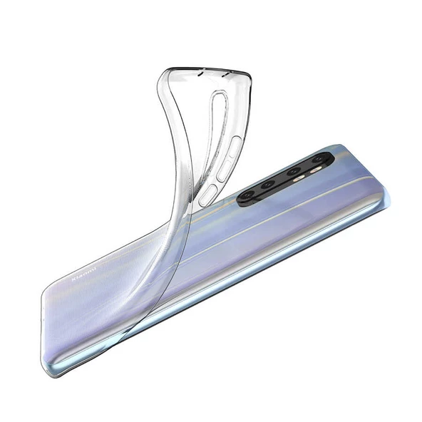 Xiaomi Mi Note 10 Lite - Kılıf Şeffaf Soft Slim Fitt Süper Silikon Kapak - Resim 7