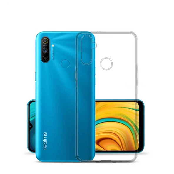 Realme C3 - Kılıf Şeffaf Soft Slim Fitt Süper Silikon Kapak ürün görseli