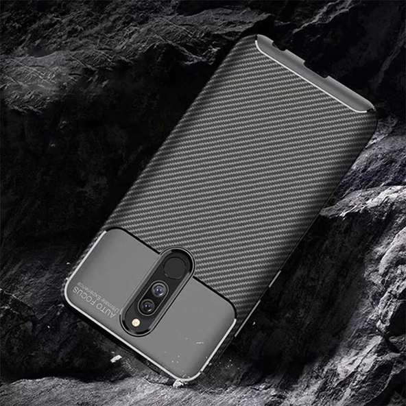 Xiaomi Redmi 8 - Kılıf Auto Focus Karbon Negro Silikon Kapak - 3
