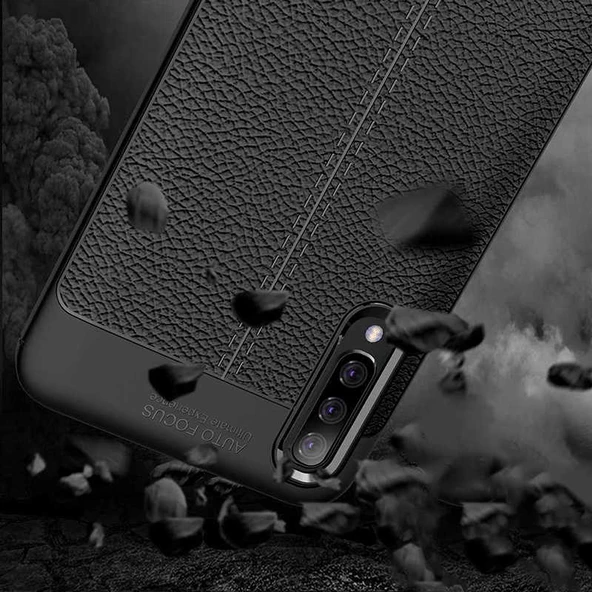 Samsung Galaxy A70 - Kılıf Auto Focus Karbon Niss Silikon Kapak - 4