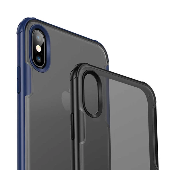 Apple iPhone X - Kılıf Koruyucu Sert Volks Kapak - 7