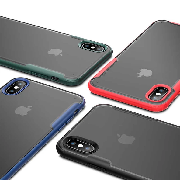 Apple iPhone X - Kılıf Koruyucu Sert Volks Kapak - 3