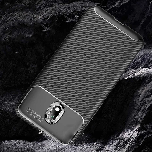 Xiaomi Redmi 8A - Kılıf Auto Focus Karbon Negro Silikon Kapak - 5