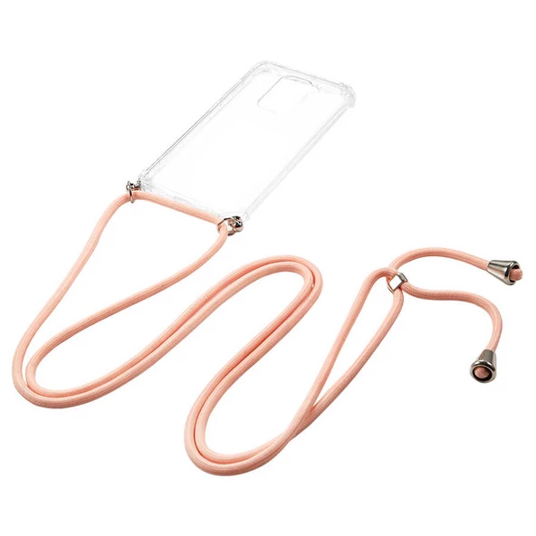 Xiaomi Redmi Note 9 - Kılıf Şeffaf İp Askılı Koruyucu X-rop Kapak - 6