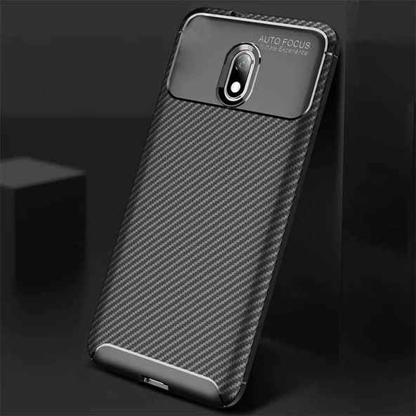 Xiaomi Redmi 8A - Kılıf Auto Focus Karbon Negro Silikon Kapak - 2