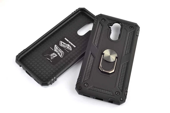 Huawei Mate 20 Lite - Kılıf Yüzüklü Zırh Tank Vega Kapak - 2