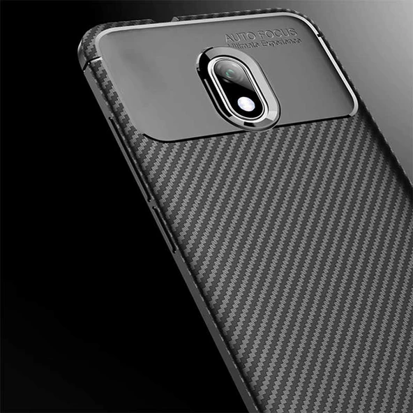 Xiaomi Redmi 8A - Kılıf Auto Focus Karbon Negro Silikon Kapak - 6