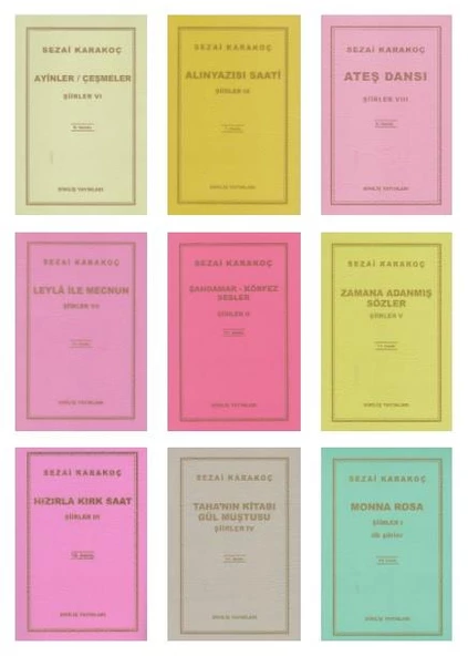 Sezai Karakoç Şiirleri 9 Kitap Set