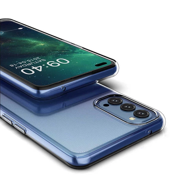 Oppo Reno 4 - Kılıf Şeffaf Soft Slim Fitt Süper Silikon Kapak - Resim 4