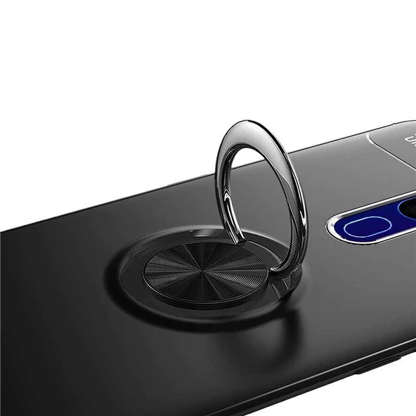 Oppo A5 2020 - Kılıf Yüzüklü Karbon Ravel Silikon Kapak - 4