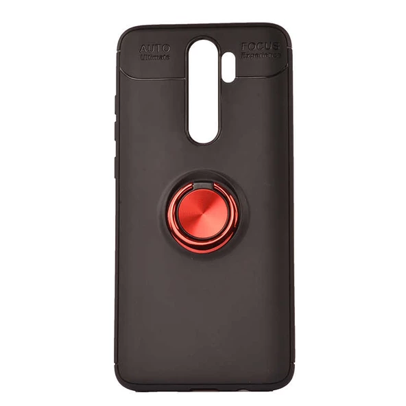 Xiaomi Redmi Note 8 Pro - Kılıf Yüzüklü Karbon Ravel Silikon Kapak