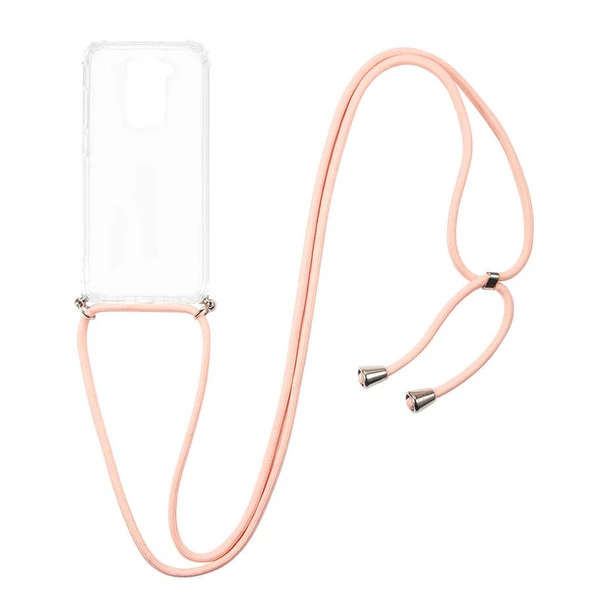 Xiaomi Redmi Note 9 - Kılıf Şeffaf İp Askılı Koruyucu X-rop Kapak - 5