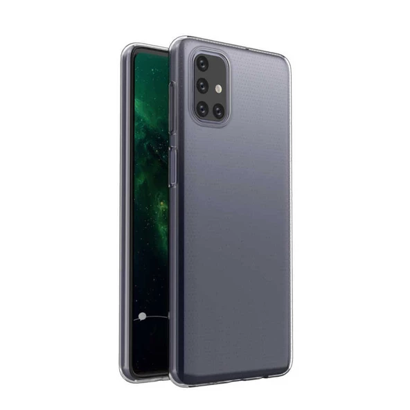 Samsung Galaxy M51 - Kılıf Şeffaf Soft Slim Fitt Süper Silikon Kapak - Resim 7