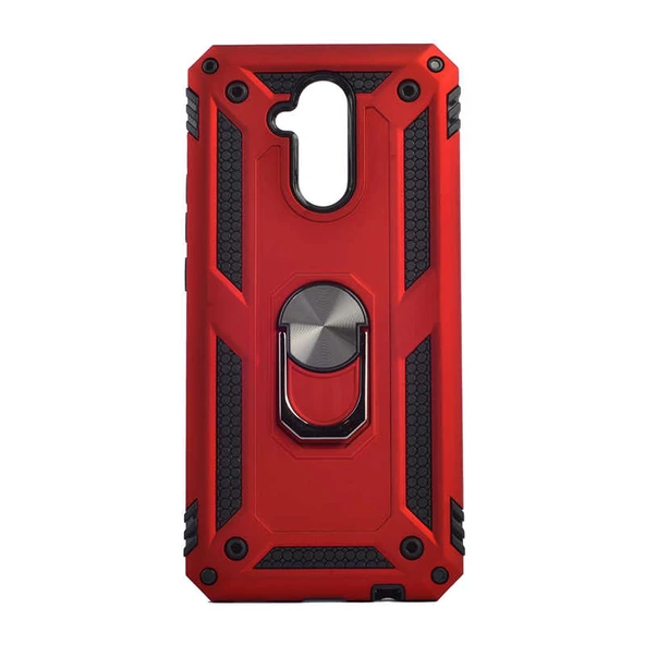 Huawei Mate 20 Lite - Kılıf Yüzüklü Zırh Tank Vega Kapak