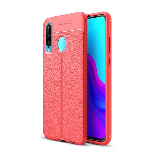 Huawei P30 Lite - Kılıf Auto Focus Karbon Niss Silikon Kapak
