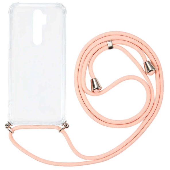 Oppo A5 2020 - Kılıf Şeffaf İp Askılı Koruyucu X-rop Kapak ürün görseli