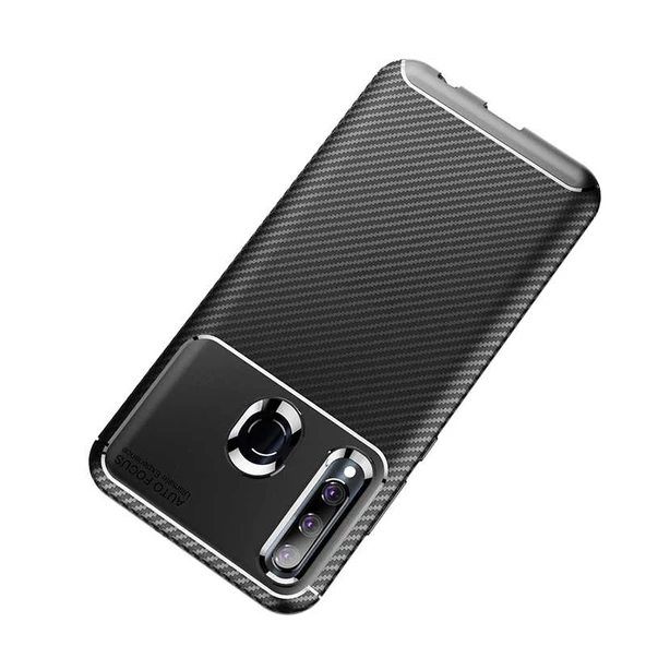 Huawei Honor 20 Lite - Kılıf Auto Focus Karbon Negro Silikon Kapak - 6