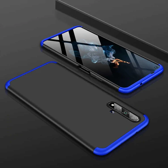 Huawei Honor 20 - Kılıf Parmak izi Yapmayan 3 Parça Ays Kapak