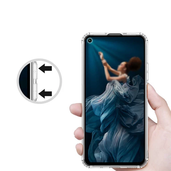 Huawei Nova 5T - Kılıf Kenar Köşe Korumalı Nitro Anti Shock Silikon - Resim 2