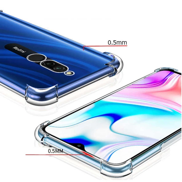 Xiaomi Redmi 8 - Kılıf Kenar Köşe Korumalı Nitro Anti Shock Silikon - 2